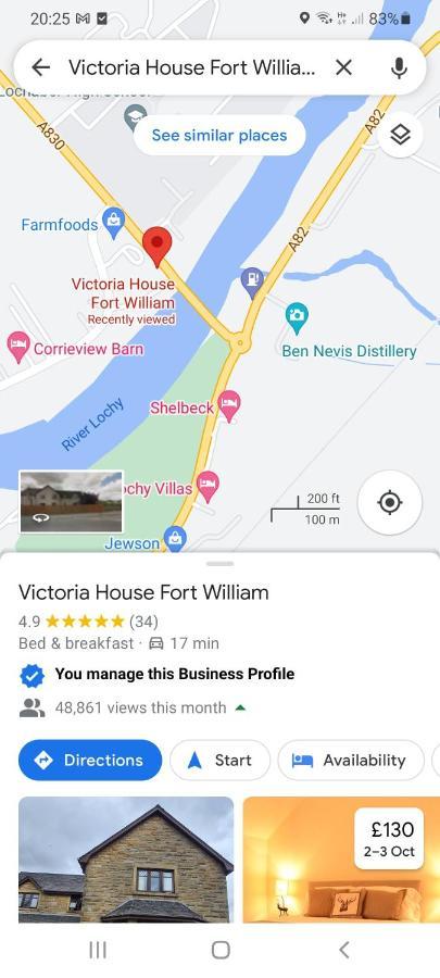Victoria House Bed And Breakfast Fort William Dış mekan fotoğraf
